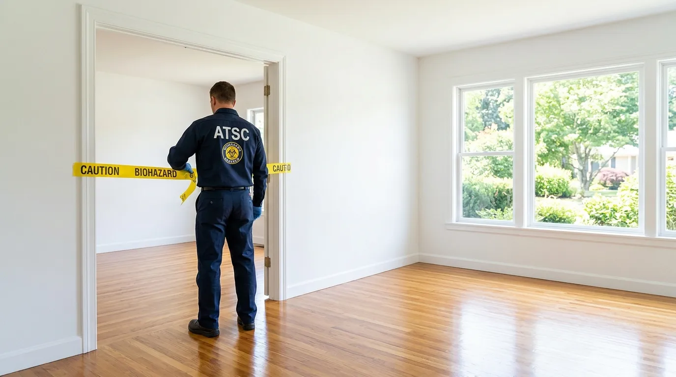 Certified biohazard cleanup crew performing Crime Scene Cleanup in Vandalia